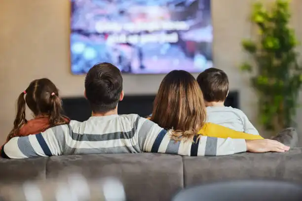 Family enjoying affordable internet at home
